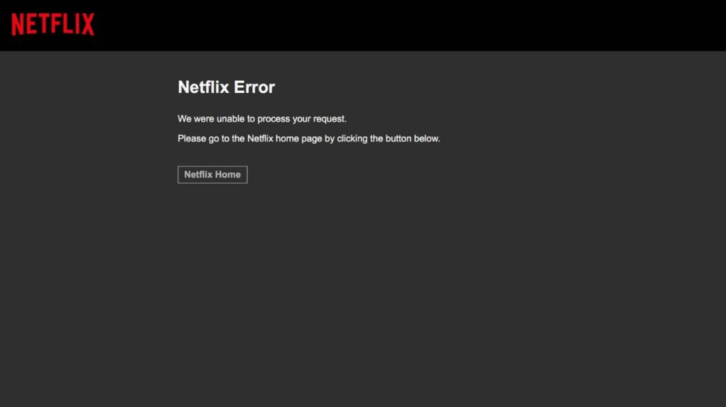 Smart TV showing a Netflix outage message inside a Dubai apartment.